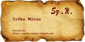 Szőke Múzsa névjegykártya